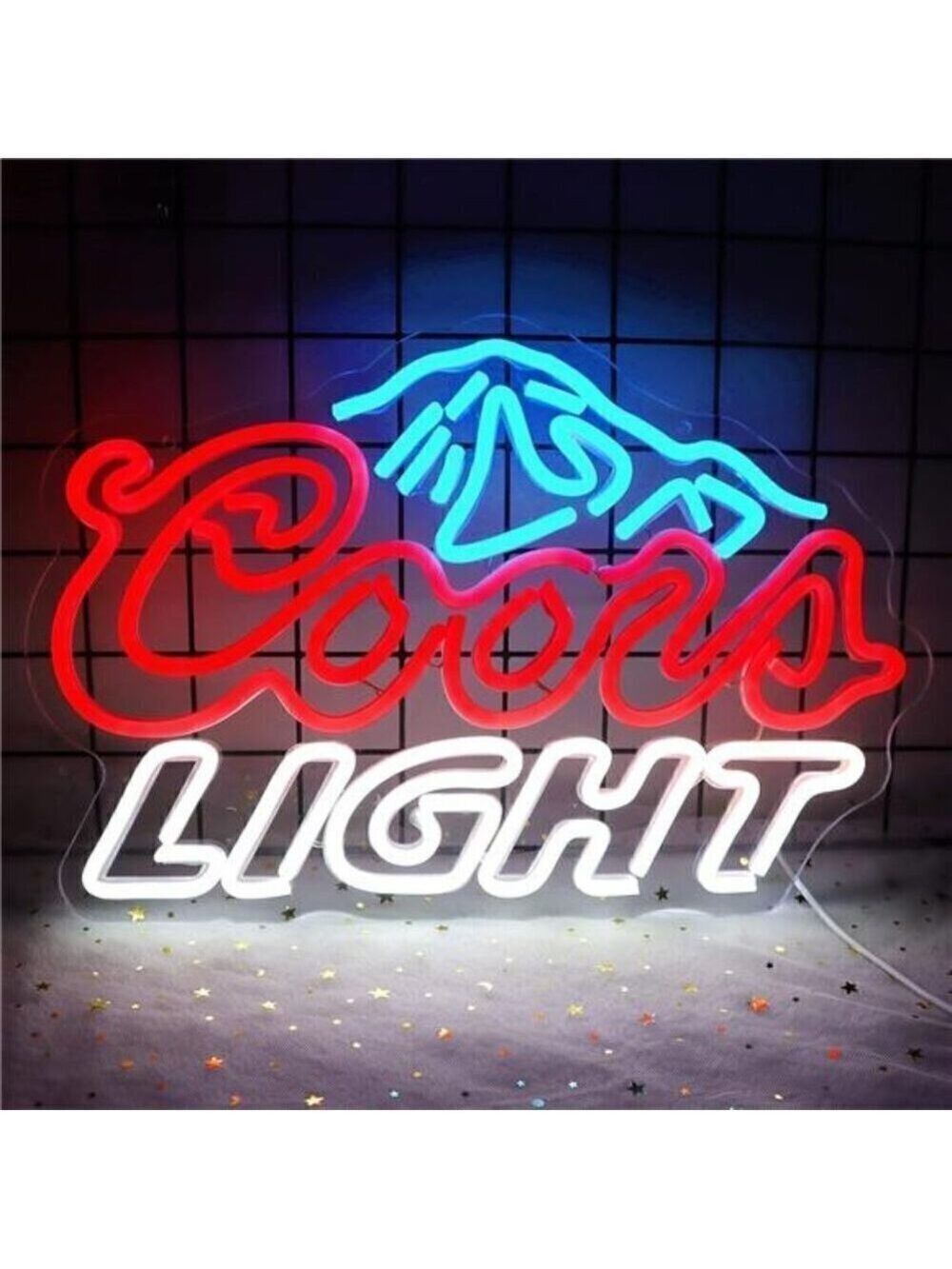 Coors LIGHT Beer Mountain LED Neon Sign Wall Decor Man Cave Restaurant Bar